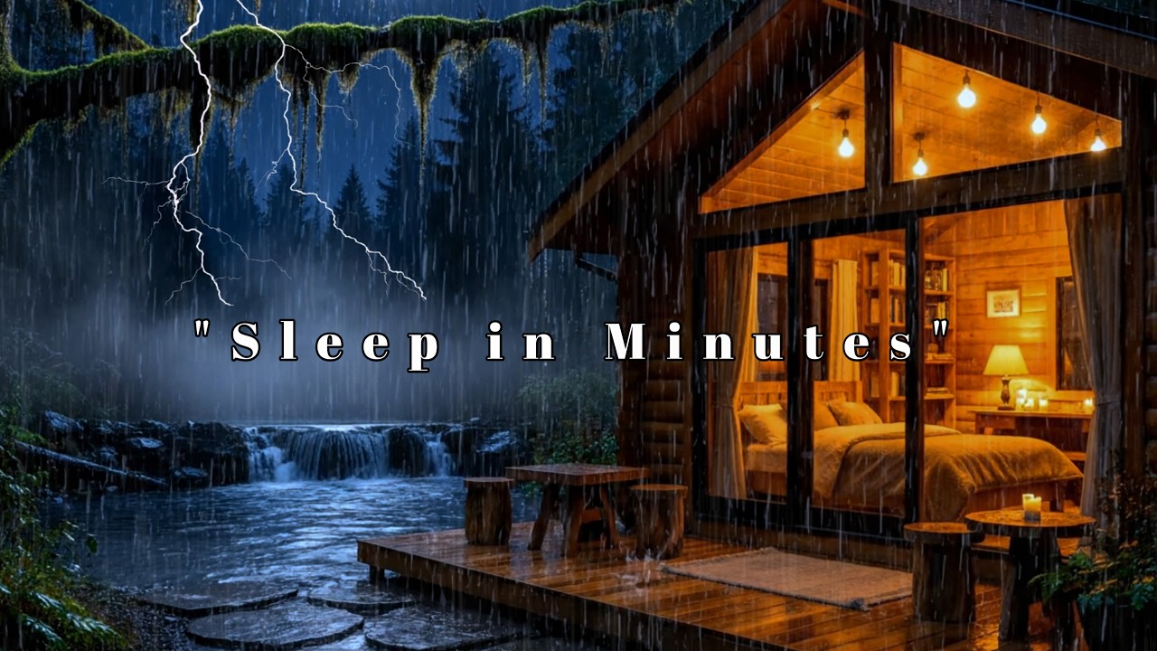 🔴 Heavy Rain and Thunder Sounds for Sleeping - Rain Sounds for Sleeping | Rain Sound in Forest ⛈️