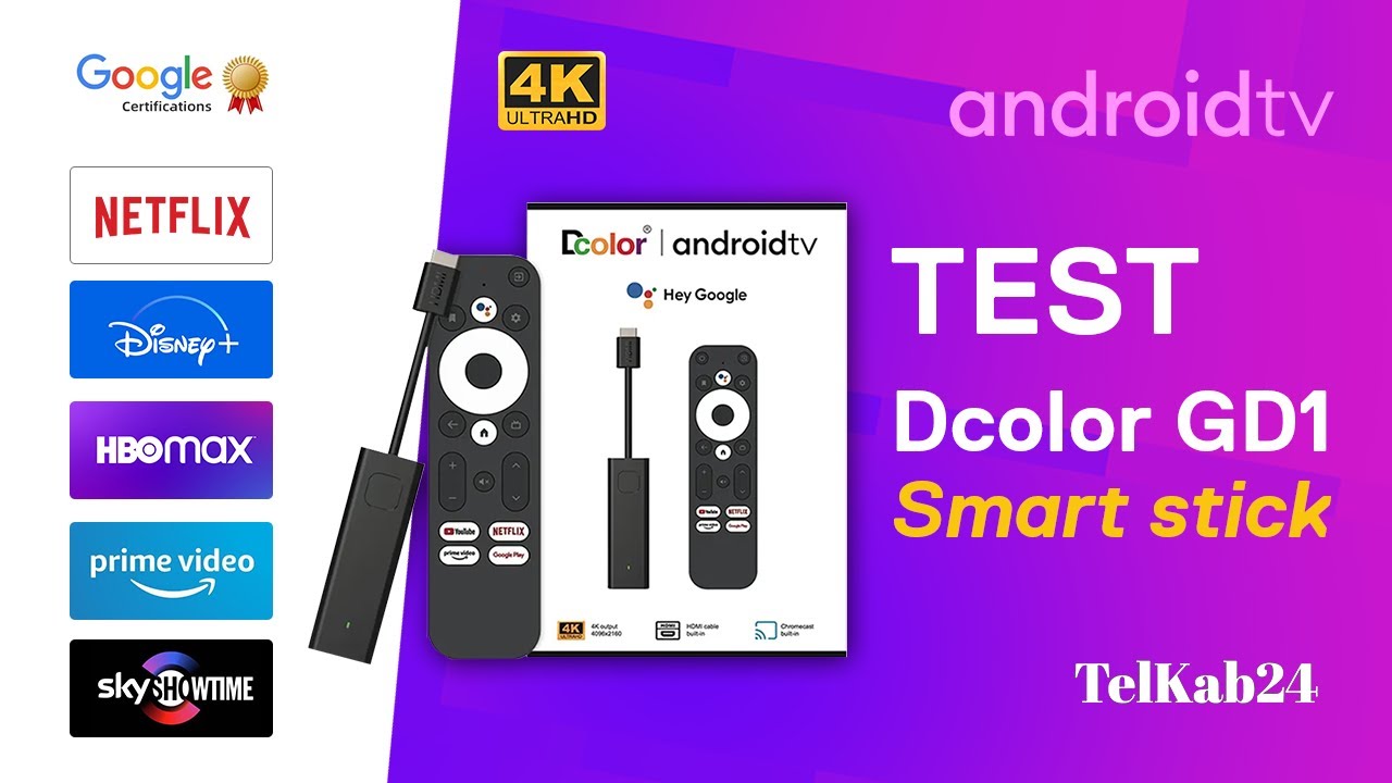 Test certyfikowanego Stick z AndroidTV -  Dcolor 4K HDR GD1 - BoxTv