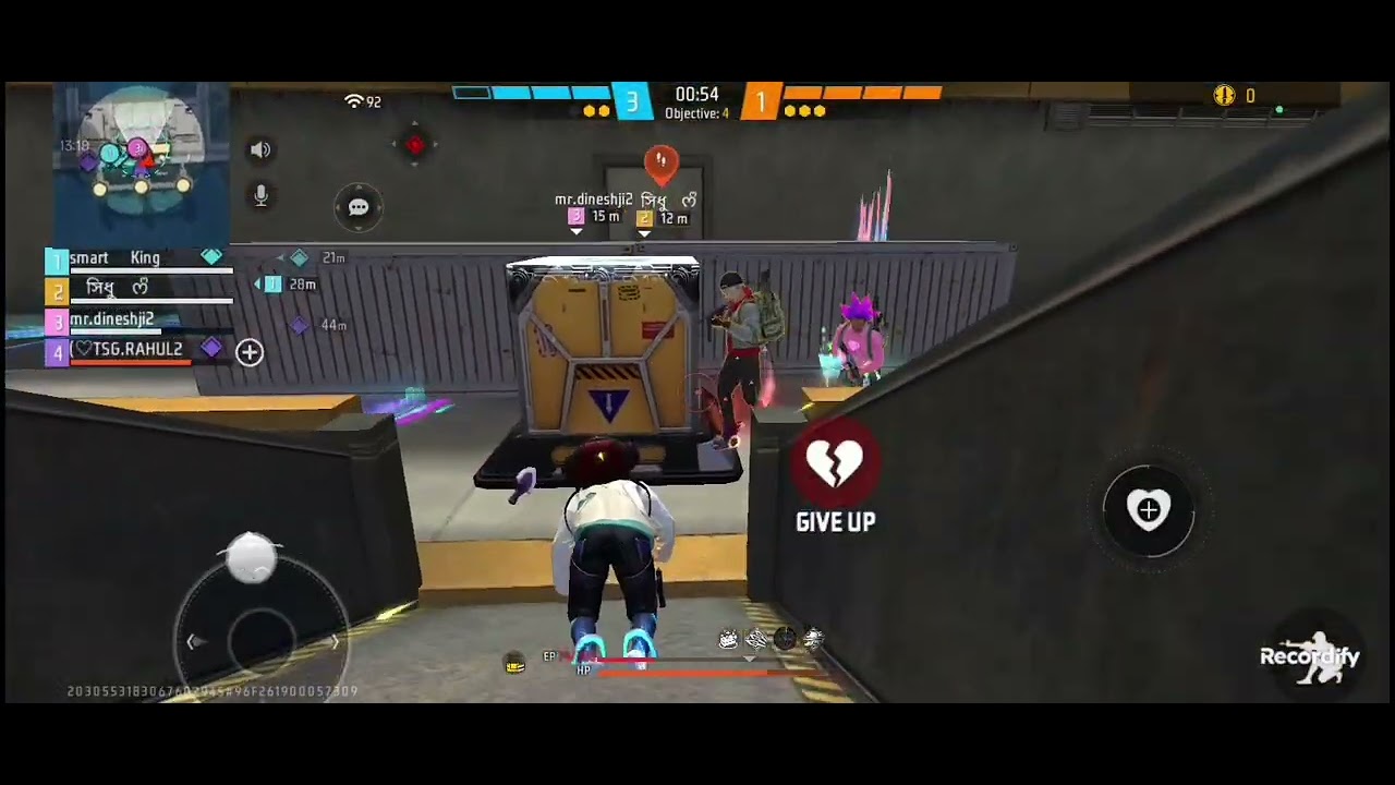 FREE FIRE/CS -RANK ME TEAMMATE KA GHAMAND. MUSCLE DIYA.8 KILL.SUPAR  BOOYAH