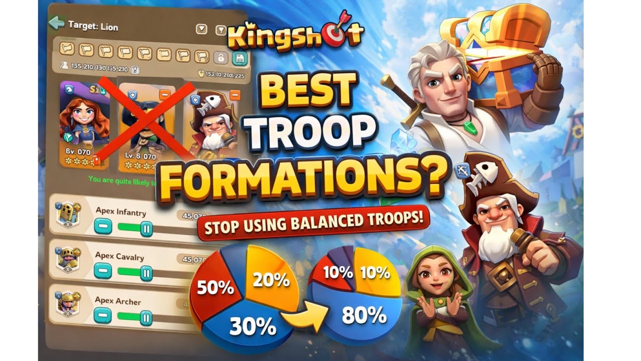 Kingshot Best Troop Formations Guide 2026 🔥 Win Every Battle (Bear Hunt, PvP, Defense Tips)