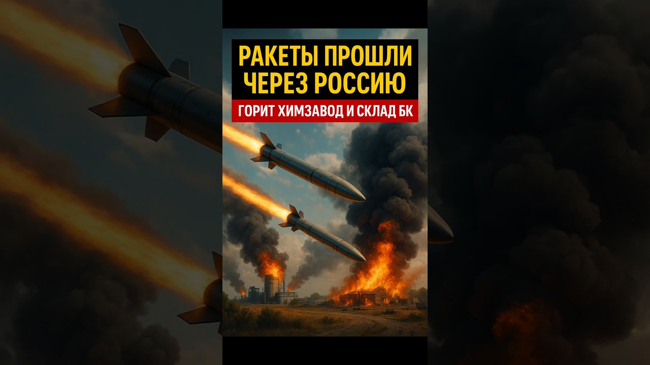 🔥Ракеты прошли через Россию &mdash; горит химзавод и склад боеприпасов в Брянске!