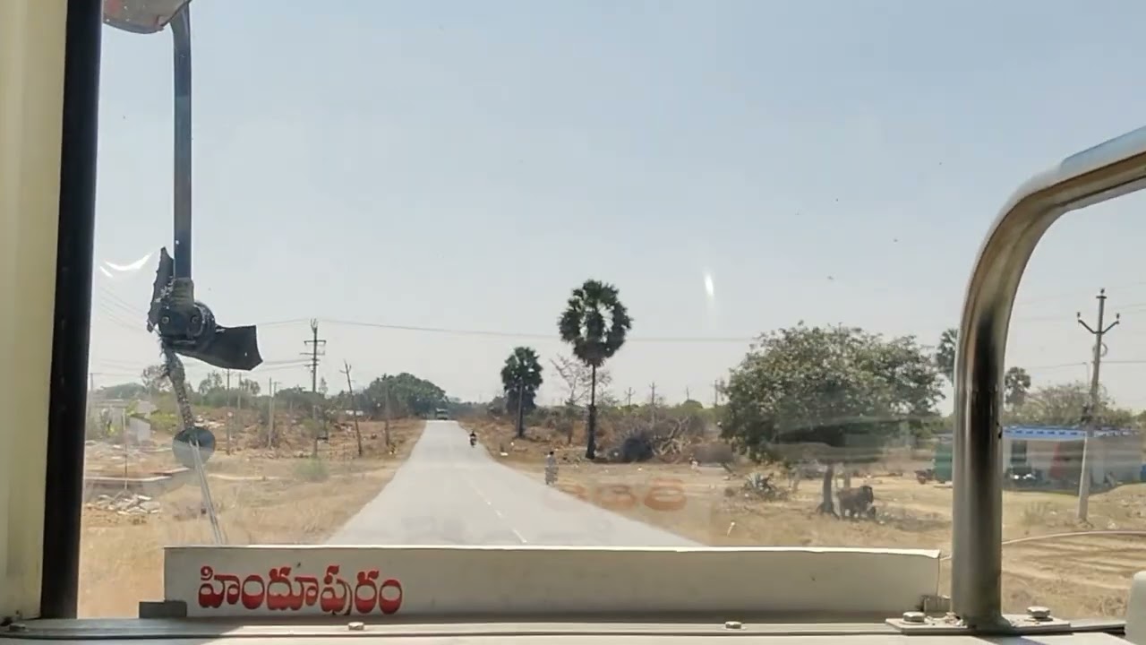Travelling From Kadiri To Hindupur by APSRTC Pallevelugu Bus With Natural Sound