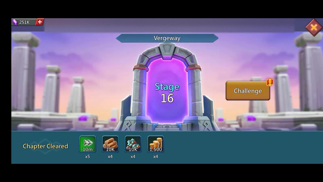 Vergeway Stage 16 lords mobile |  Stage 16 lords mobile