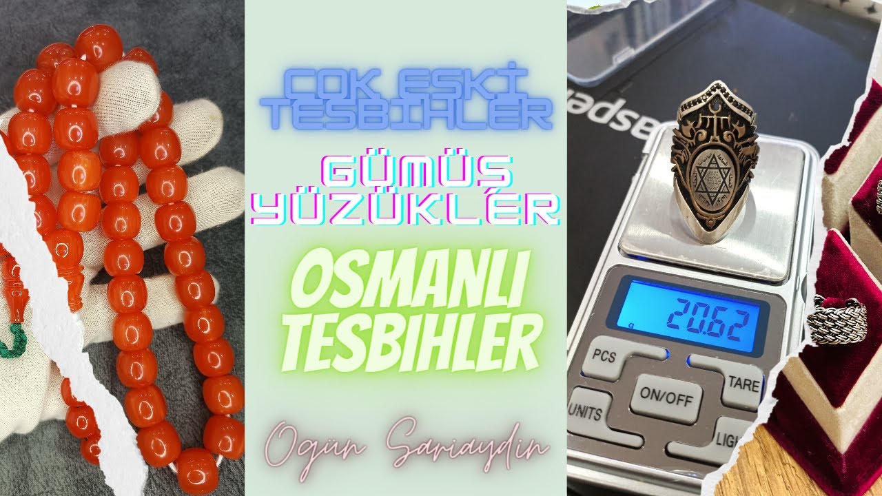 Çok Eski Tesbihler-Gümüş Yüzükler-Osmanlı Tesbihler