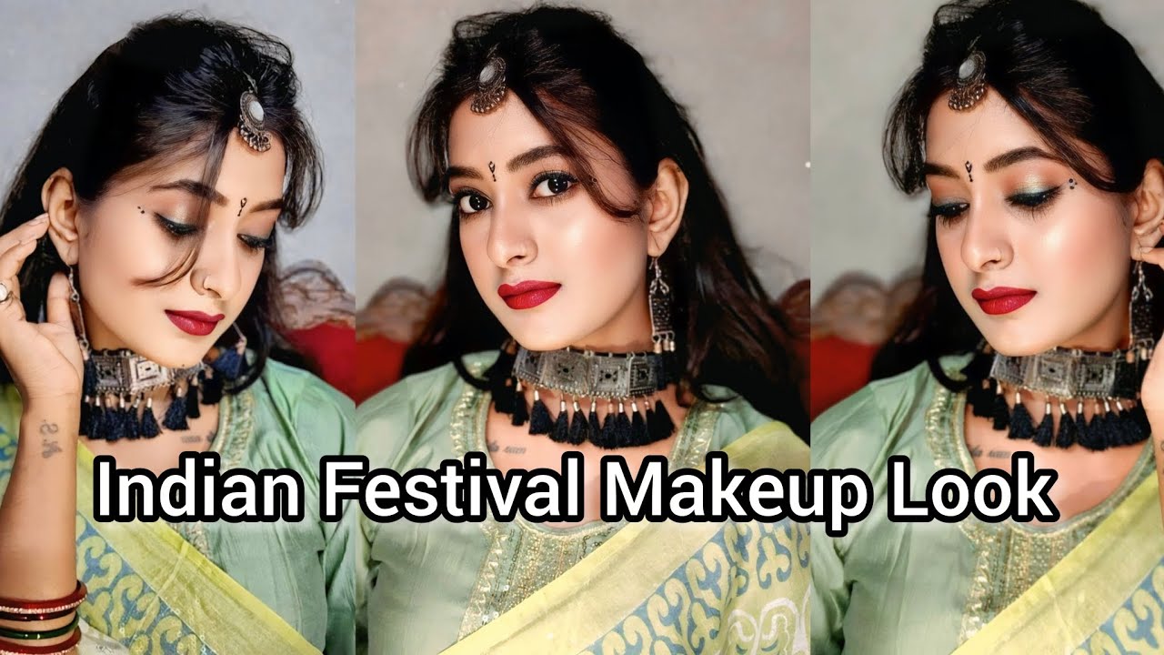 Navratri Garba Night Makeup Look | Traditional Indian Makeup Look| Festival Makeup Look
