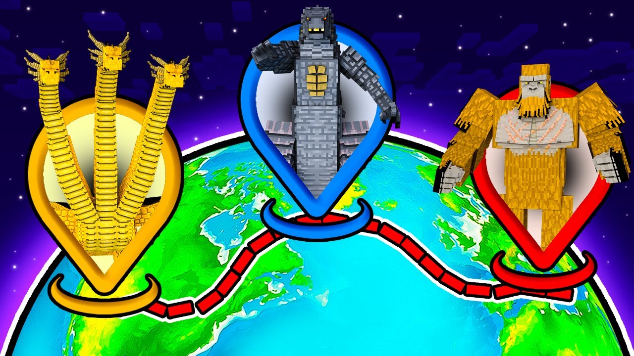 MODO DOMINAÇÃO DAS KAIJUS DE GODZILLA NO MINECRAFT