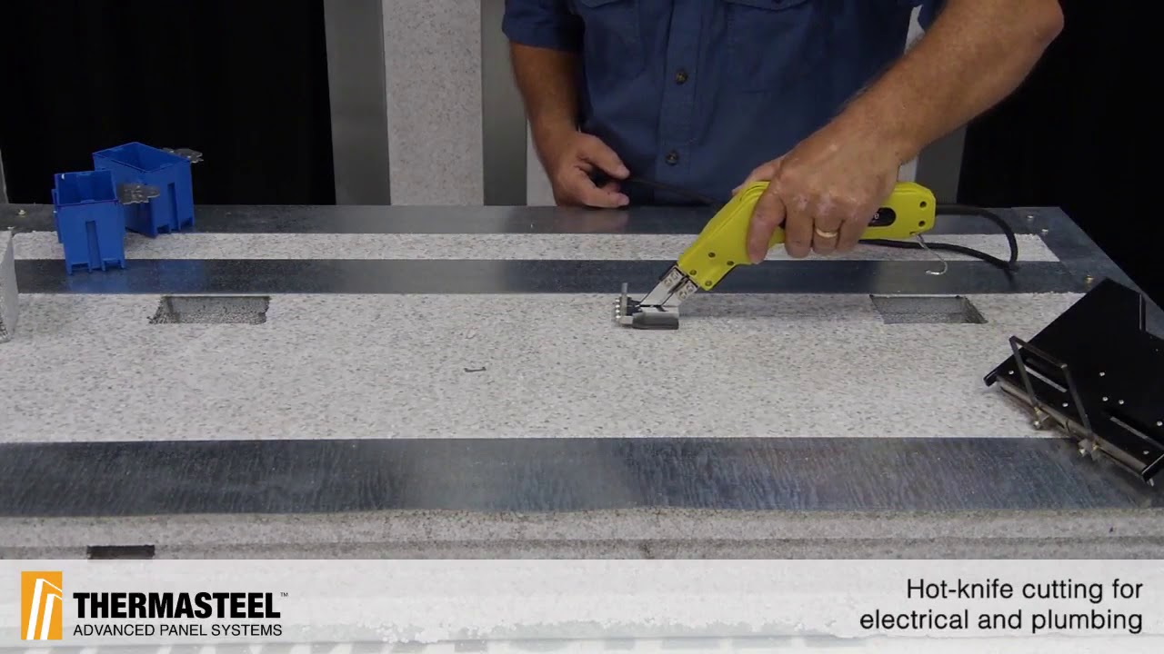Cutting Electrical and Plumbing Channels in ThermaSteel Panels