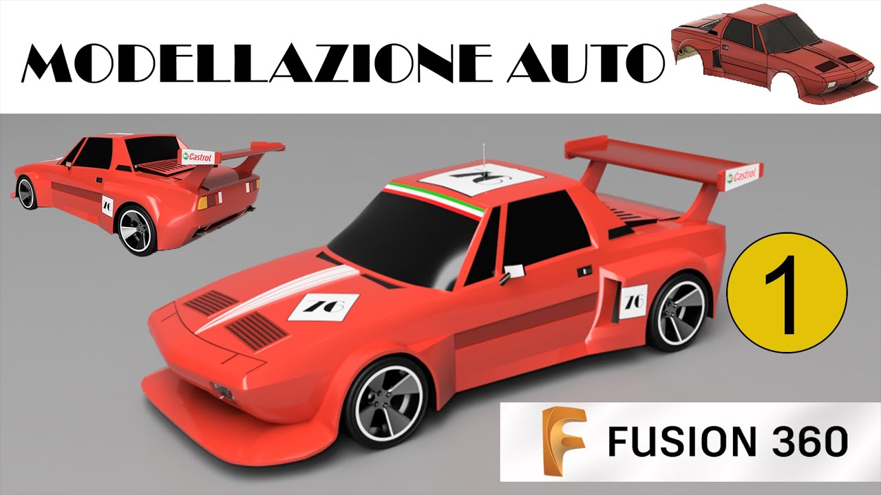 Come modellare auto in 3d Fusion 360  1° PARTE
