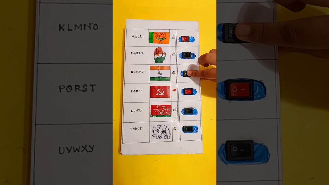 EVM Voting machine model making for school project