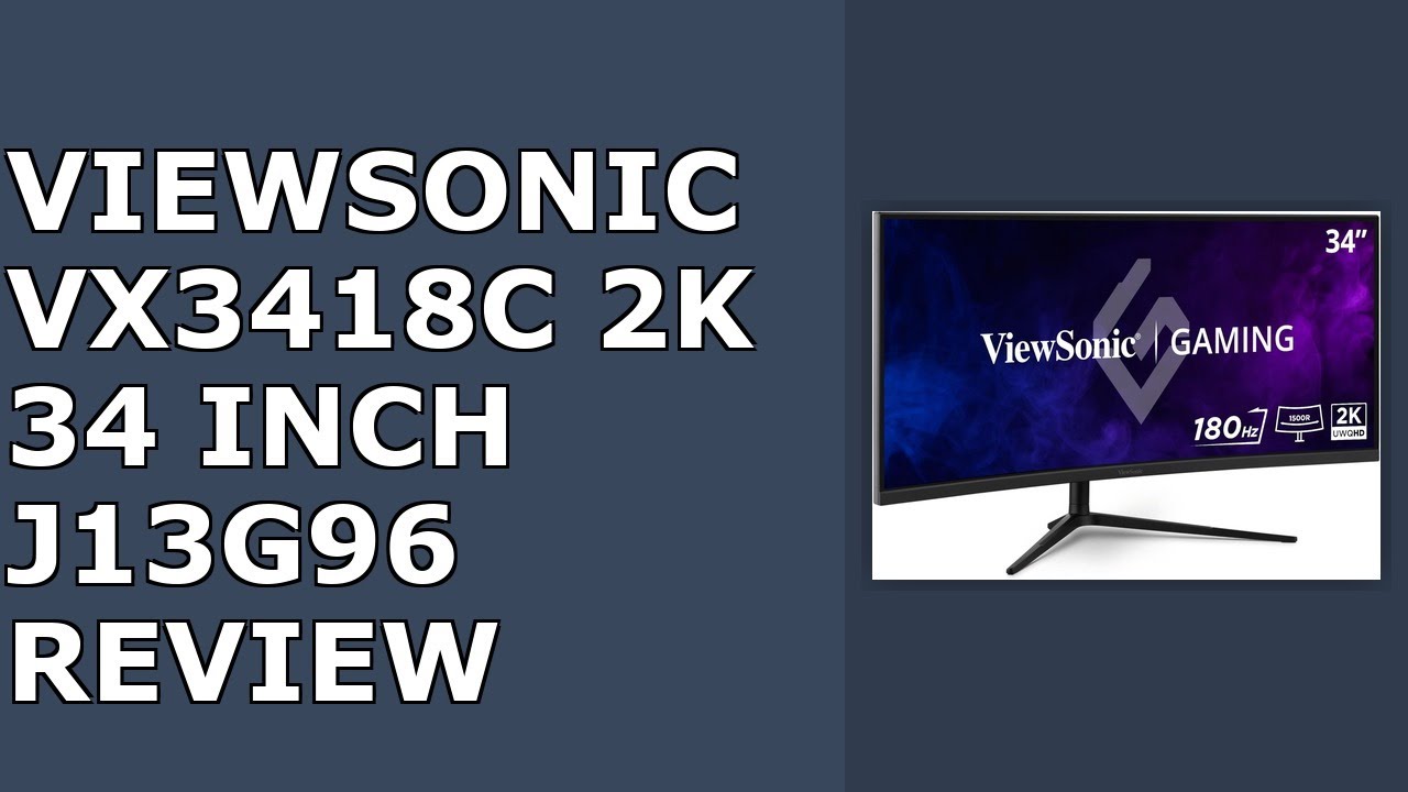 ViewSonic VX3418C-2K 34 Inch UltraWide QHD 1440p Curved Gaming Monitor with 180Hz, 1ms, 21:9, Adv...