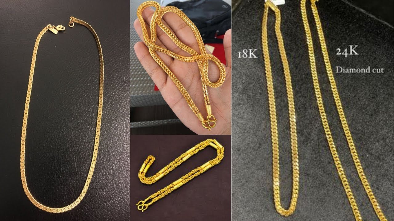 Latest Mens gold chain designs Collection with weight and price ||mens gold chains