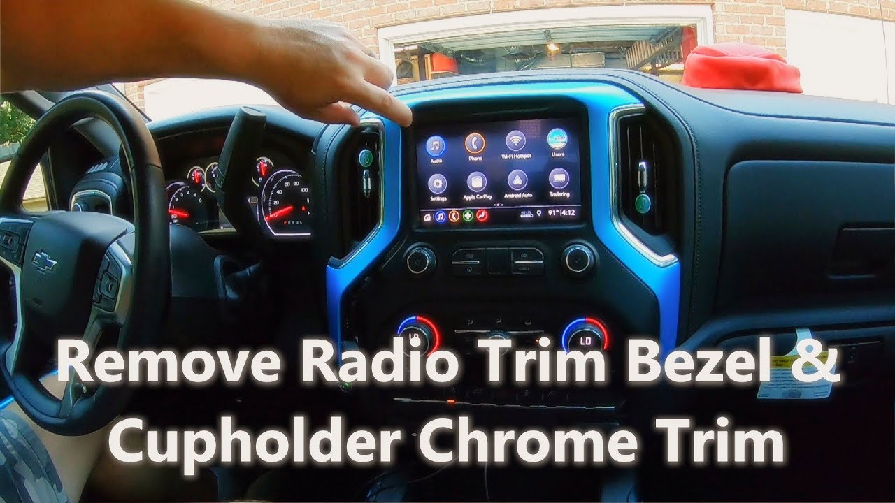 How To Remove Radio Bezel and Cup holder Trim 2019 Silverado