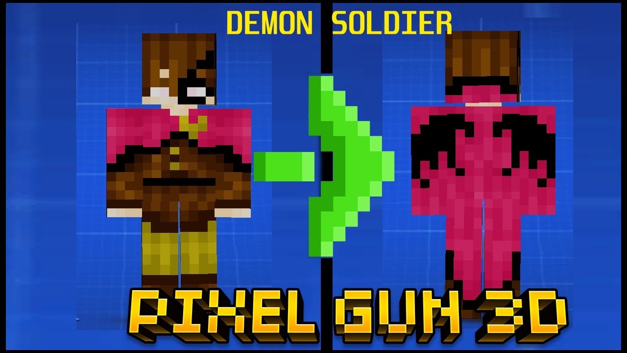 How to make a Demon Soldier Skin in Pixel Gun 3D