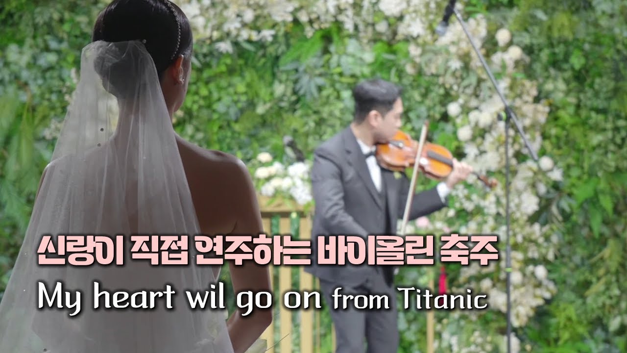 바이올린 전공한 신랑이 직접 연주하는 결혼식 축주 💍 My heart wil go on (Cellin Dion)