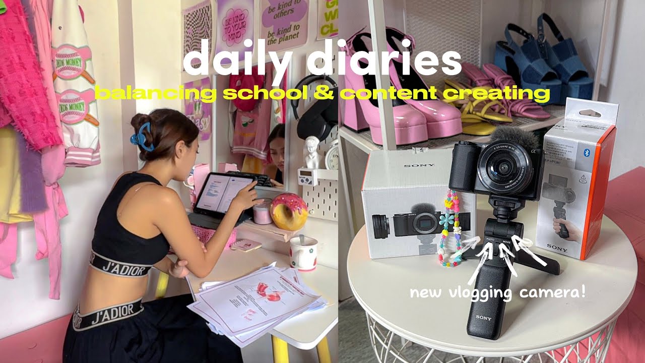 daily vlog: balancing school & content creating + best vlogging camera?! 😳