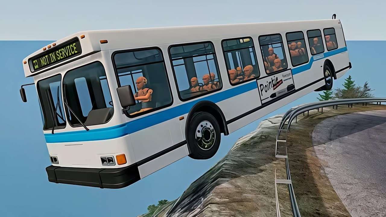 BeamNG.drive#2| Bus on World’s Most Dangerous Cliff Roads 😱🔥❕
