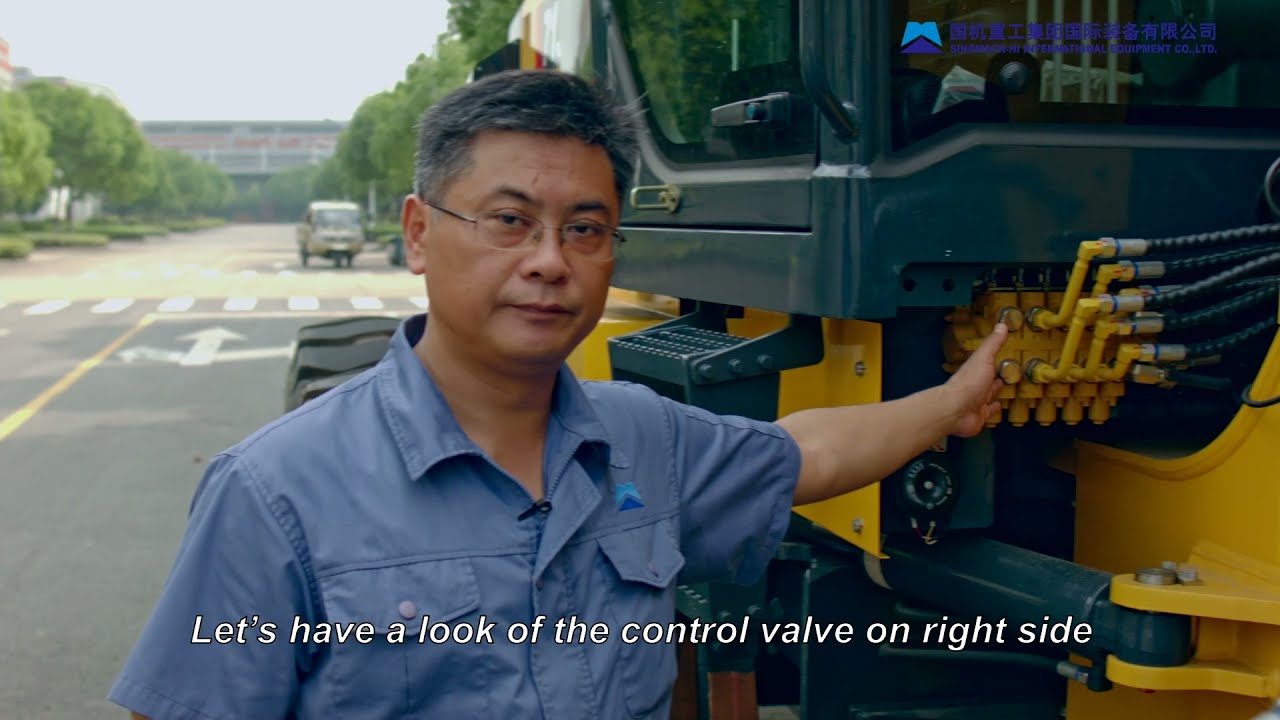 The principle of the hydraulic oil supply system of control valve for SINOMACH 713H motor grader