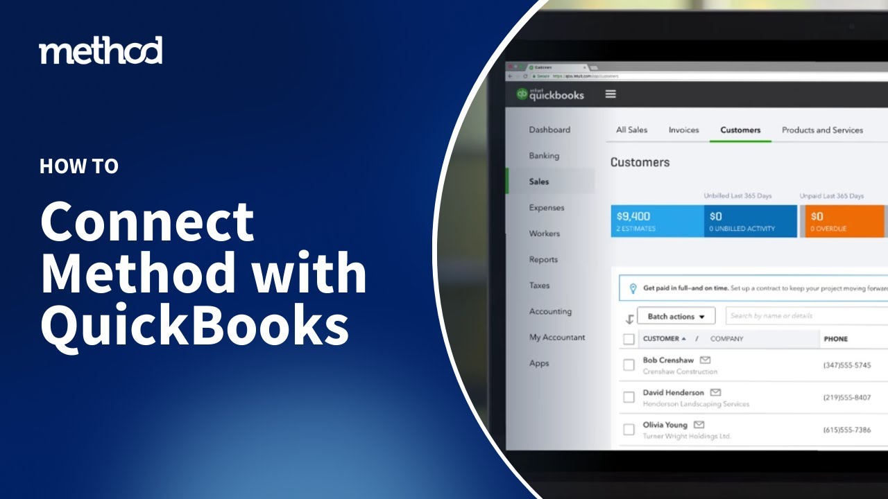 How to sign up for Method directly through QuickBooks Online