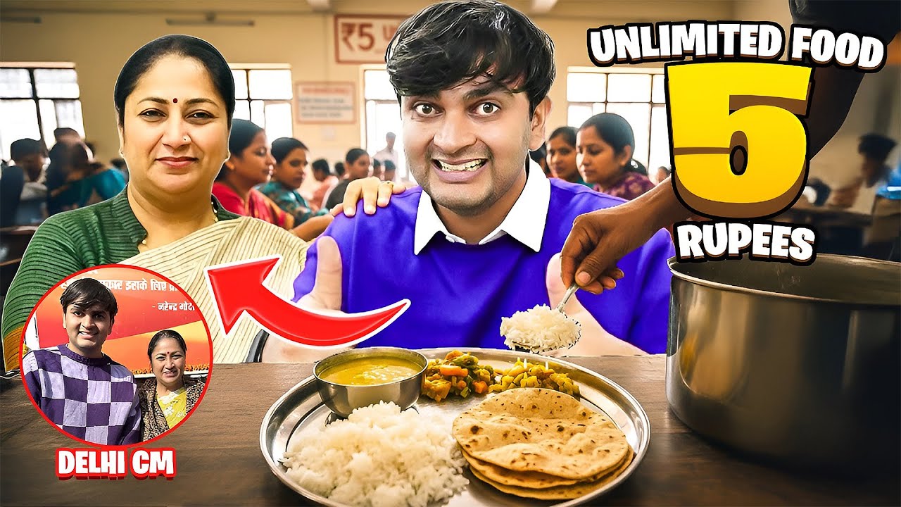 Trying Rs5 Unlimited Food with Delhi CM