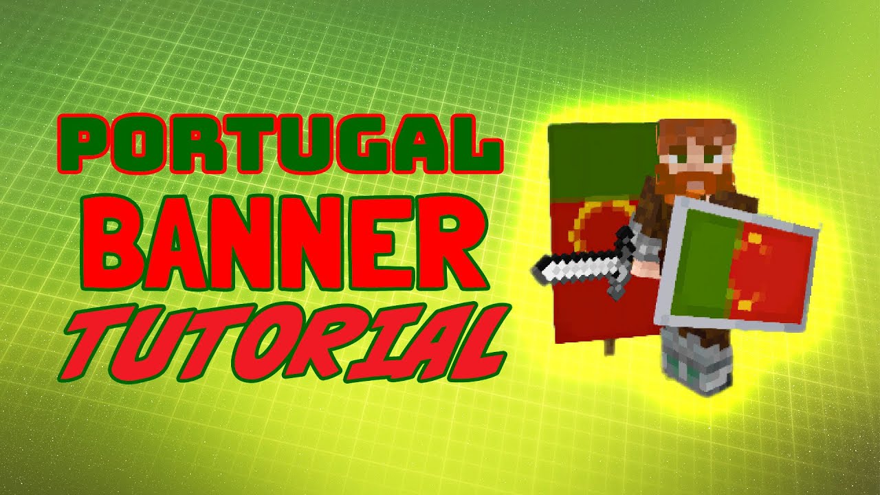 Minecraft: Portuguese banner tutorial | How to make the flag of Portugal as a banner in Minecraft
