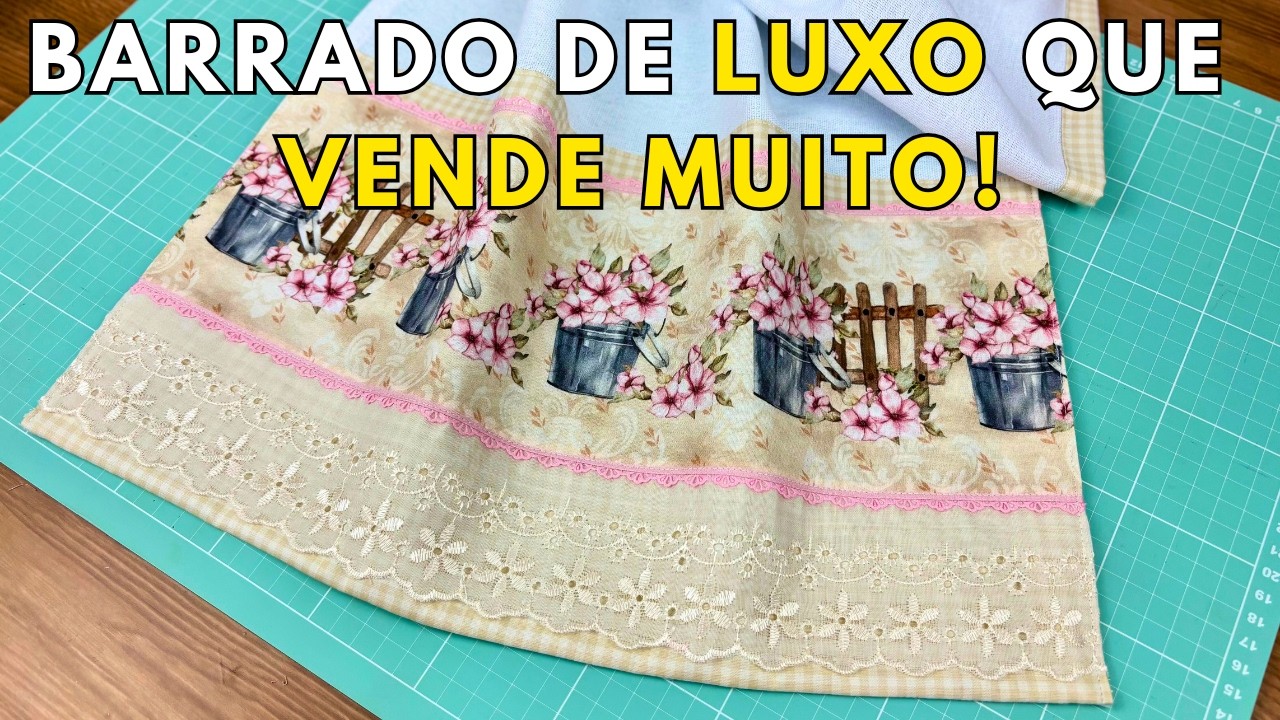 ESSE PANO DE PRATO DELICADO E LINDO VAI TE CONQUISTAR - PASSO A PASSO COMPLETO