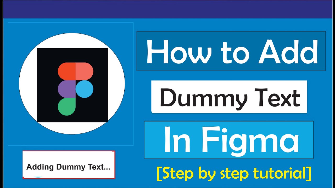 How to Add Dummy Text in Figma
