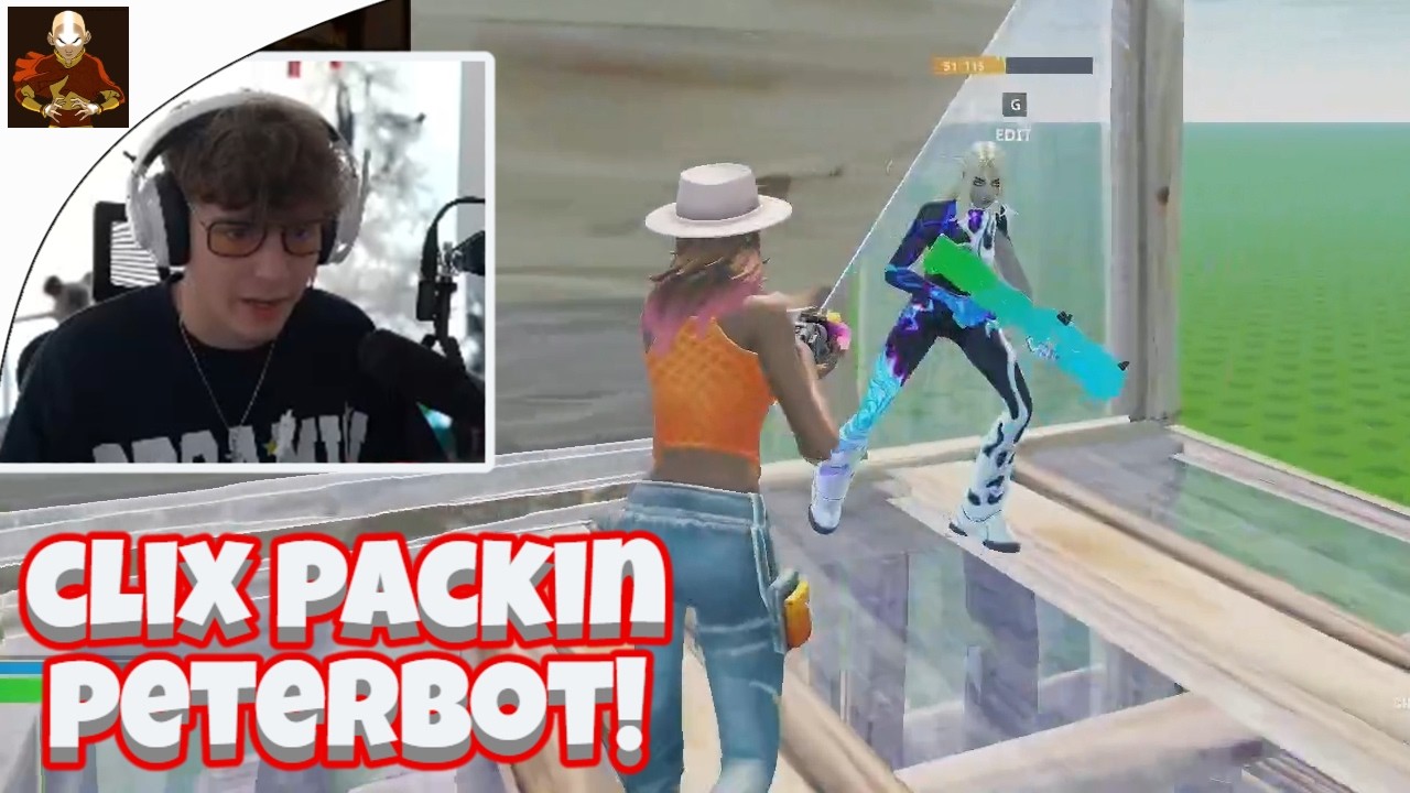 CLIX vs PETERBOT😳 (1v1 BUILDFIGHT) [FORTNITE TOKEN/WAGER]