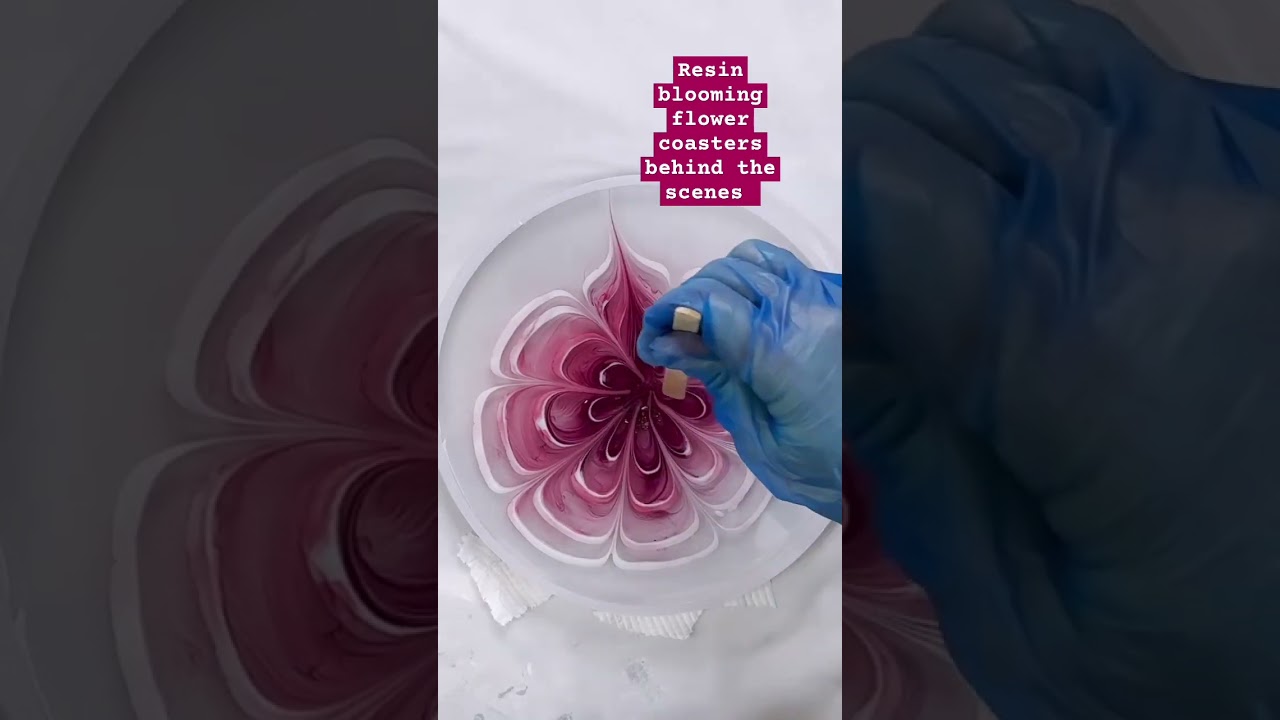 Resin coasters tutorial | resin art for beginners | flowers bloom coasters #tutorial #resinart #art