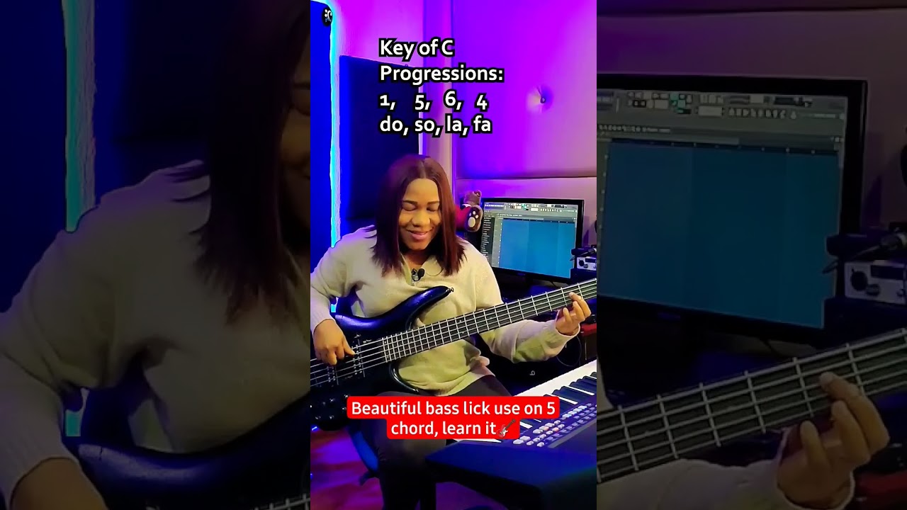Красивый басовый фразовый пассаж на 5 аккорде, выучите его🎸 #шорты