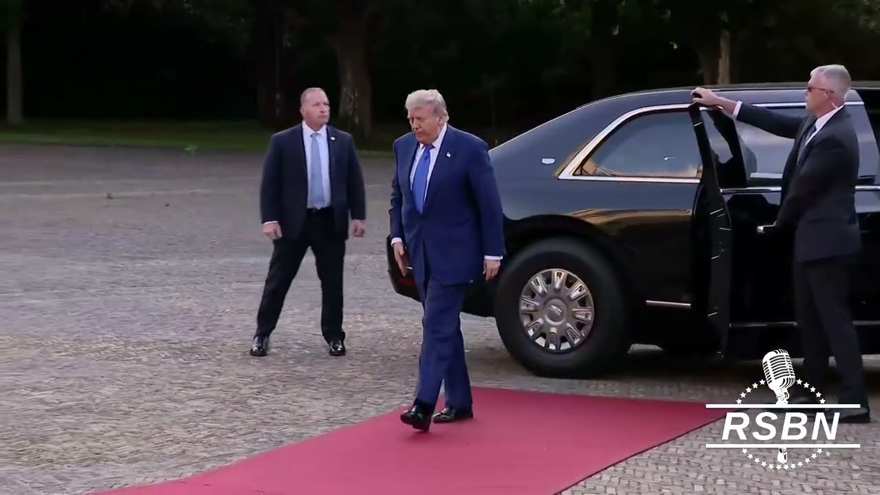 WATCH: President Trump arrives at The Hague for the NATO Summit. - 6/24/25