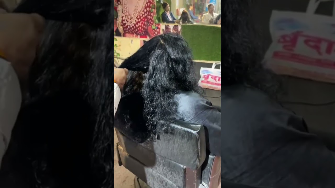 Length hair cut after and before 