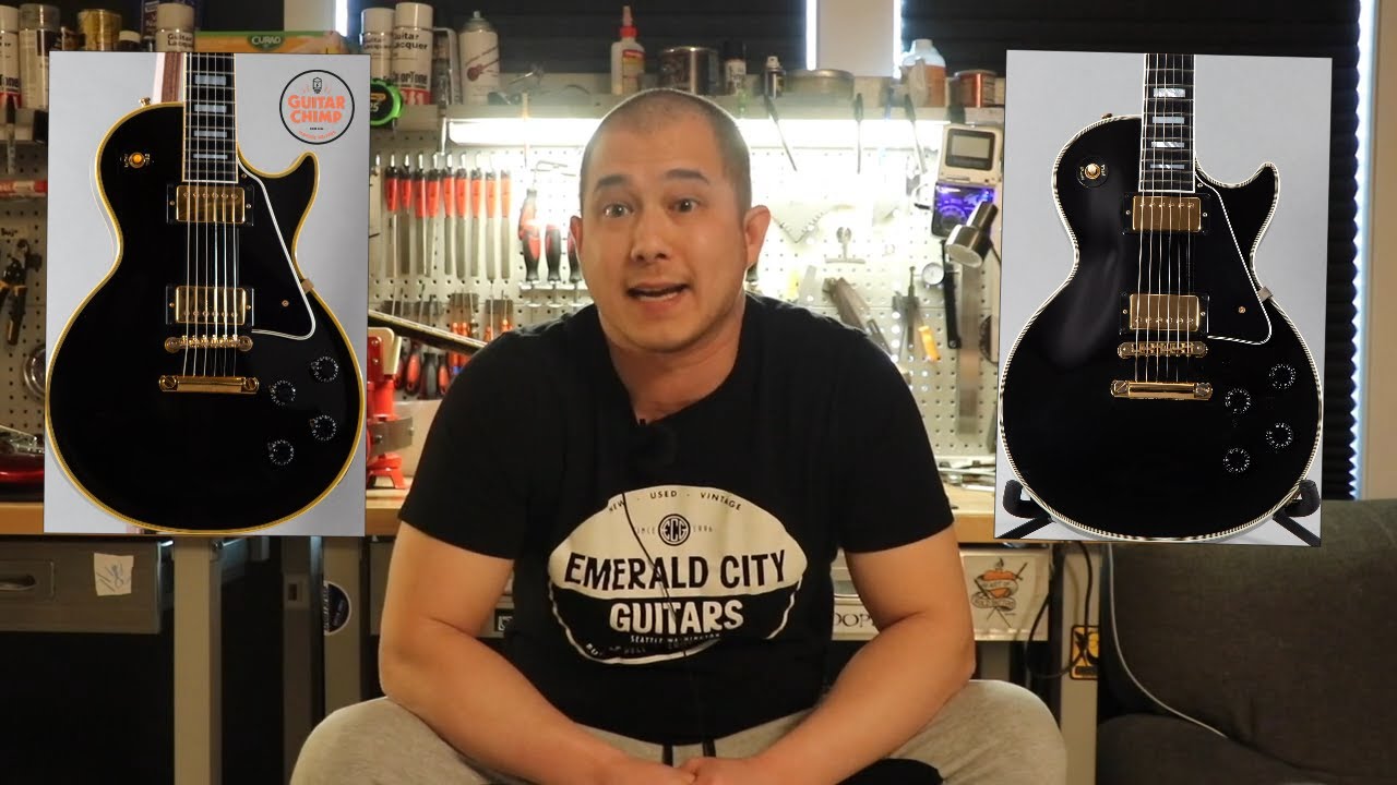 The Difference Between A Regular Gibson Les Paul Custom & 1957 Reissue Les Paul Custom!!