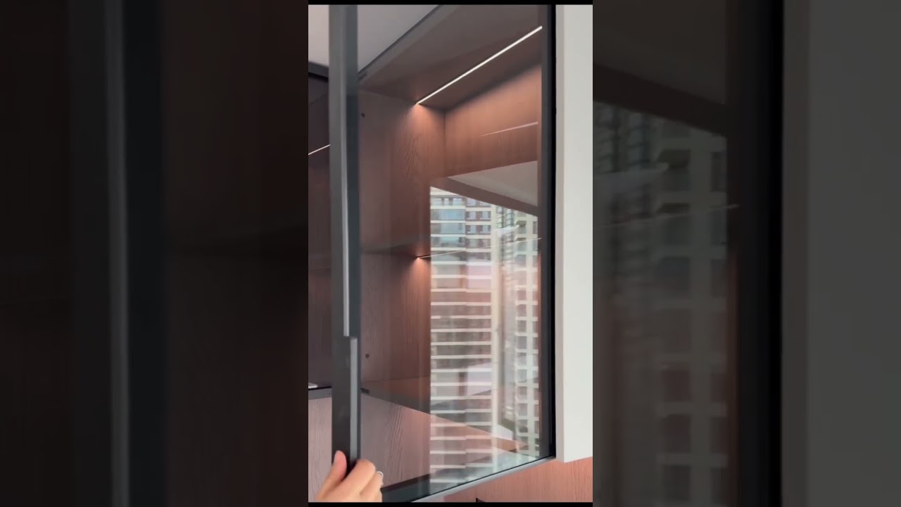 Super high-end glass doors#aluminium #fyp #factory #cabinet #glass