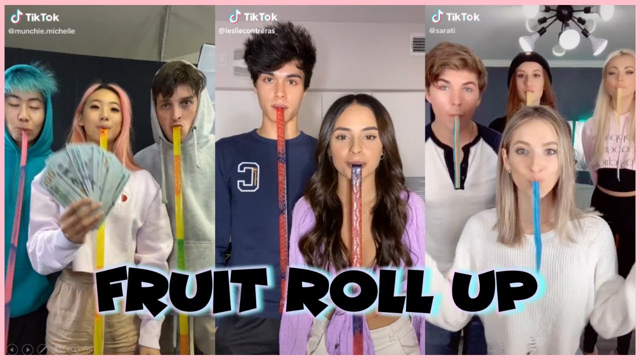 FRUIT ROLL UP CHALLENGE TIK TOK COMPILATION
