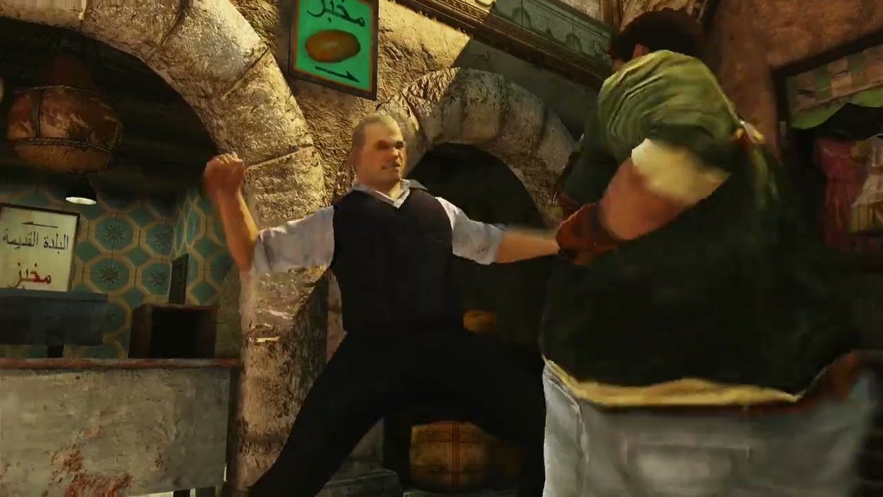 Uncharted 3: Drake's Deception: Market Fight (Doughnut Drake)