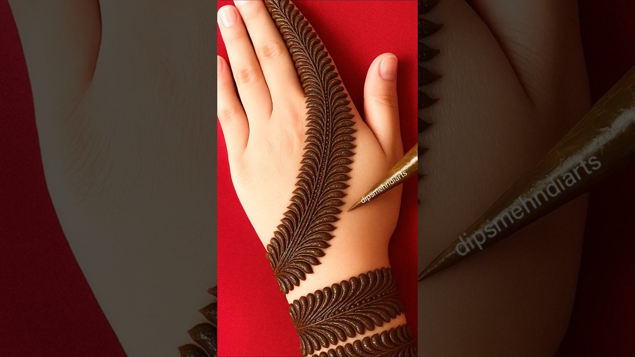 simple back hand mehndi design #shorts