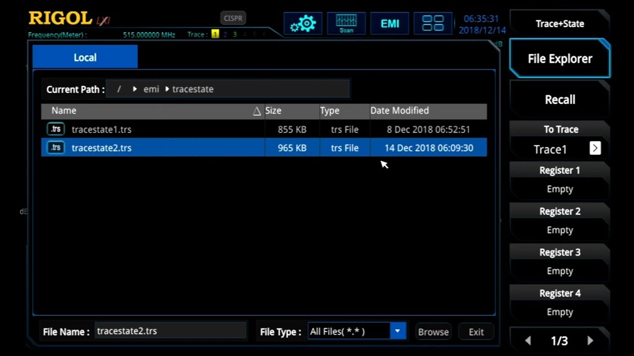 Saving and Using Test Setups