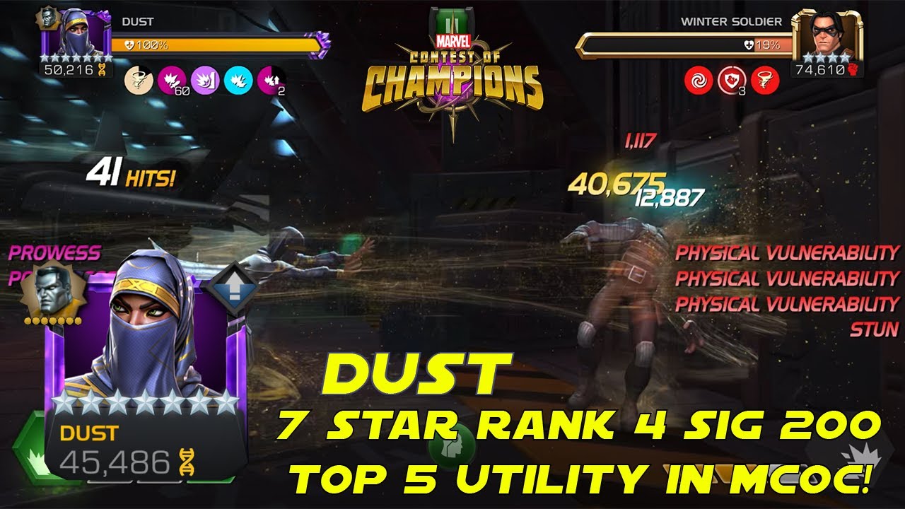 DUST - TOP 5 UTILITY IN MCOC - 7* RANK 4 SIG 200 - GREAT DUEL THREAT