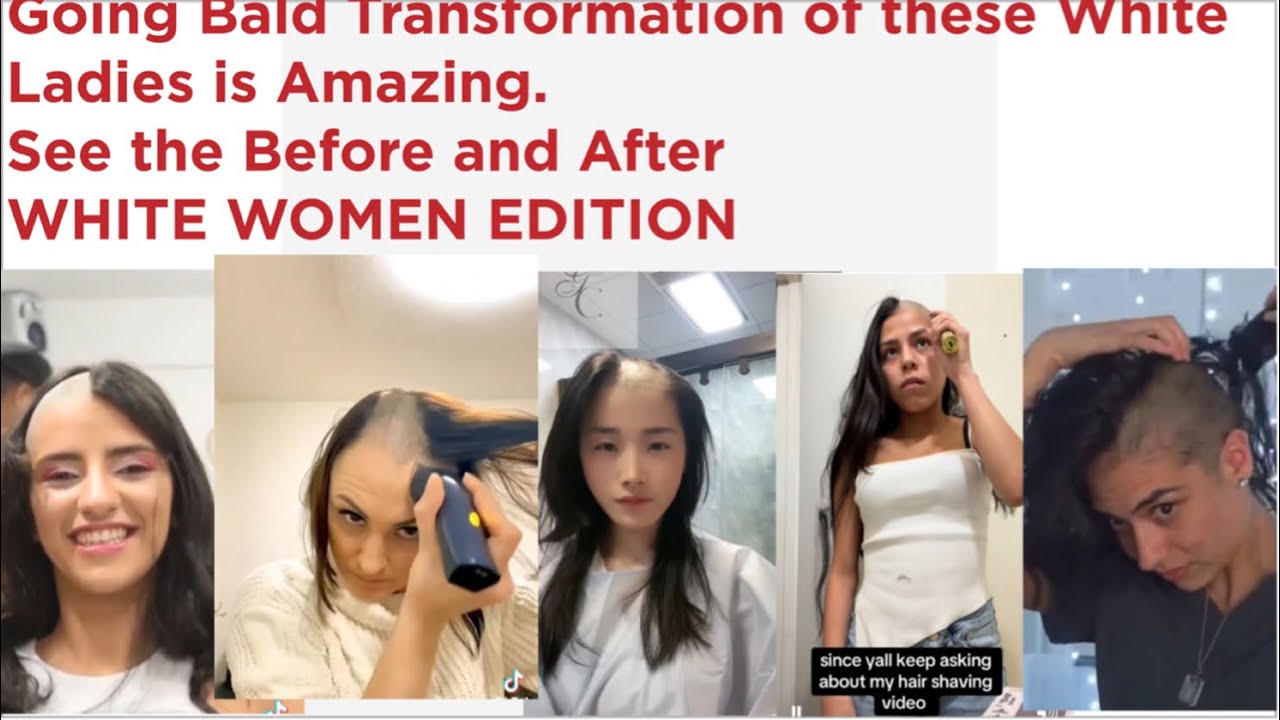 Shaving Off Whole Long Hair || Going Bald || Big Chop, Watch the White Women After Transformation