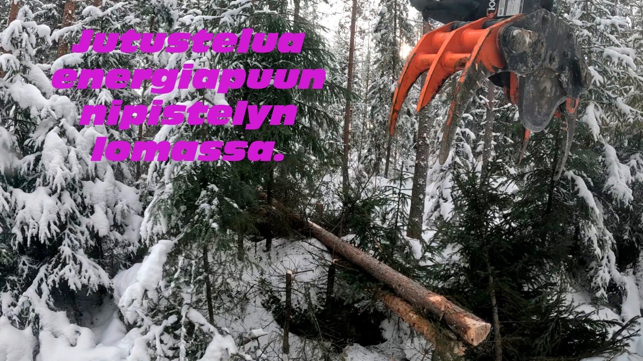 Jutustelua kaivinkoneen hytissä nipistelyn lomassa.