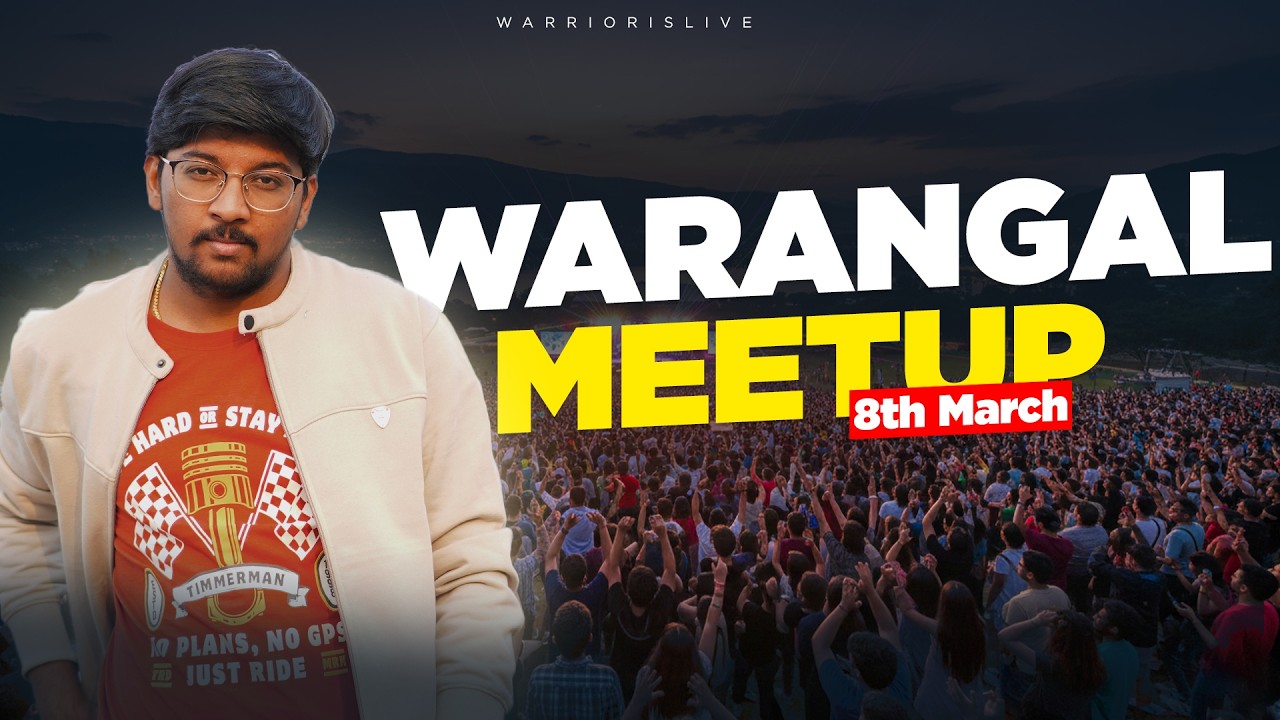 WARANGAL MEET-UP ON MARCH 8th 😍🙏 || BGMI LIVE TELUGU || WARRIOR IS LIVE - 2204