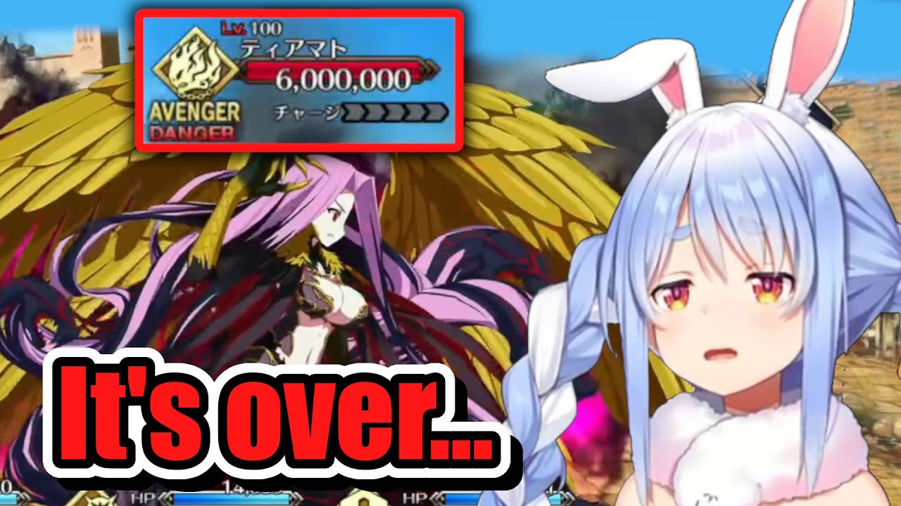 Pekora Feels Despair After Seeing Tiamat With Enormous HP [FGO]