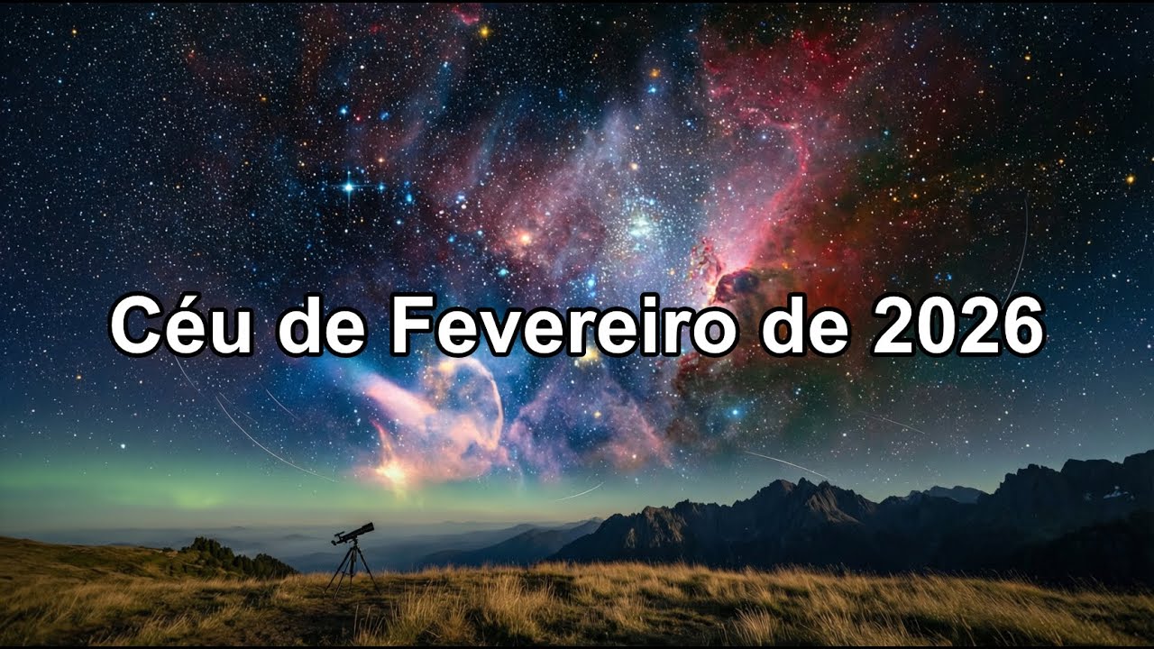 CÉU DE FEVEREIRO 2026 - Destaques • Lua • Star Clusters • Galáxias • Nebulosas