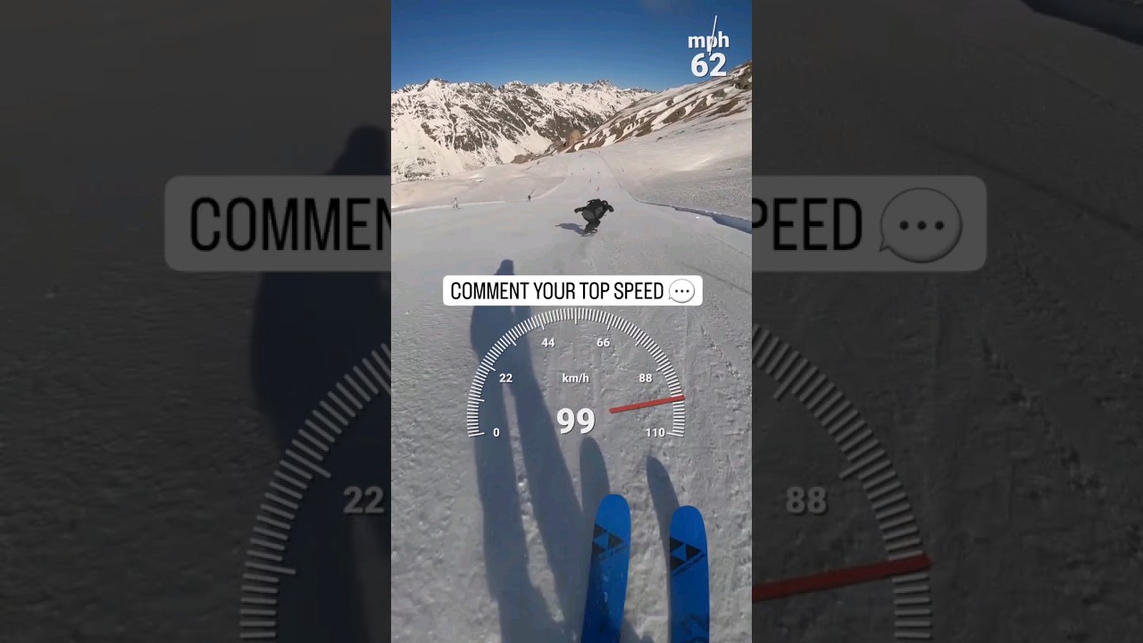 OVER 100KM/H ON A SNOWBOARD 😳😳😳😳 #snowboarding #fast #shorts