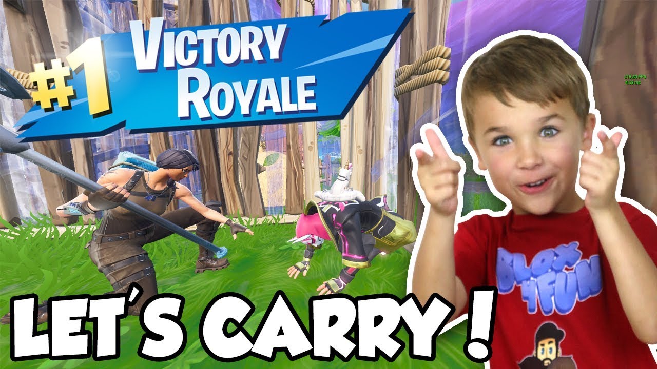 CARRYING MY DAD TO VICTORY ROYALE in FORTNITE