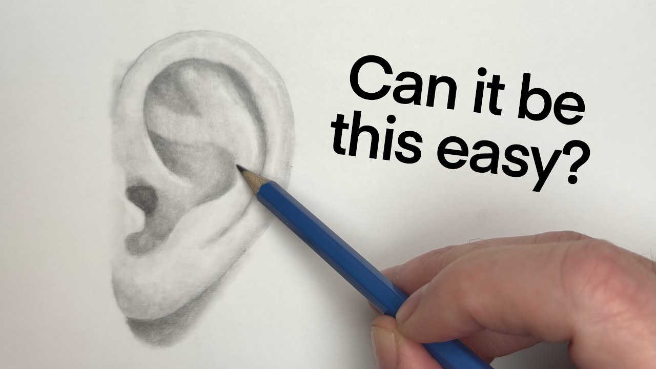 Draw a Realistic Ear (Beginner Step-by-Step Tutorial)