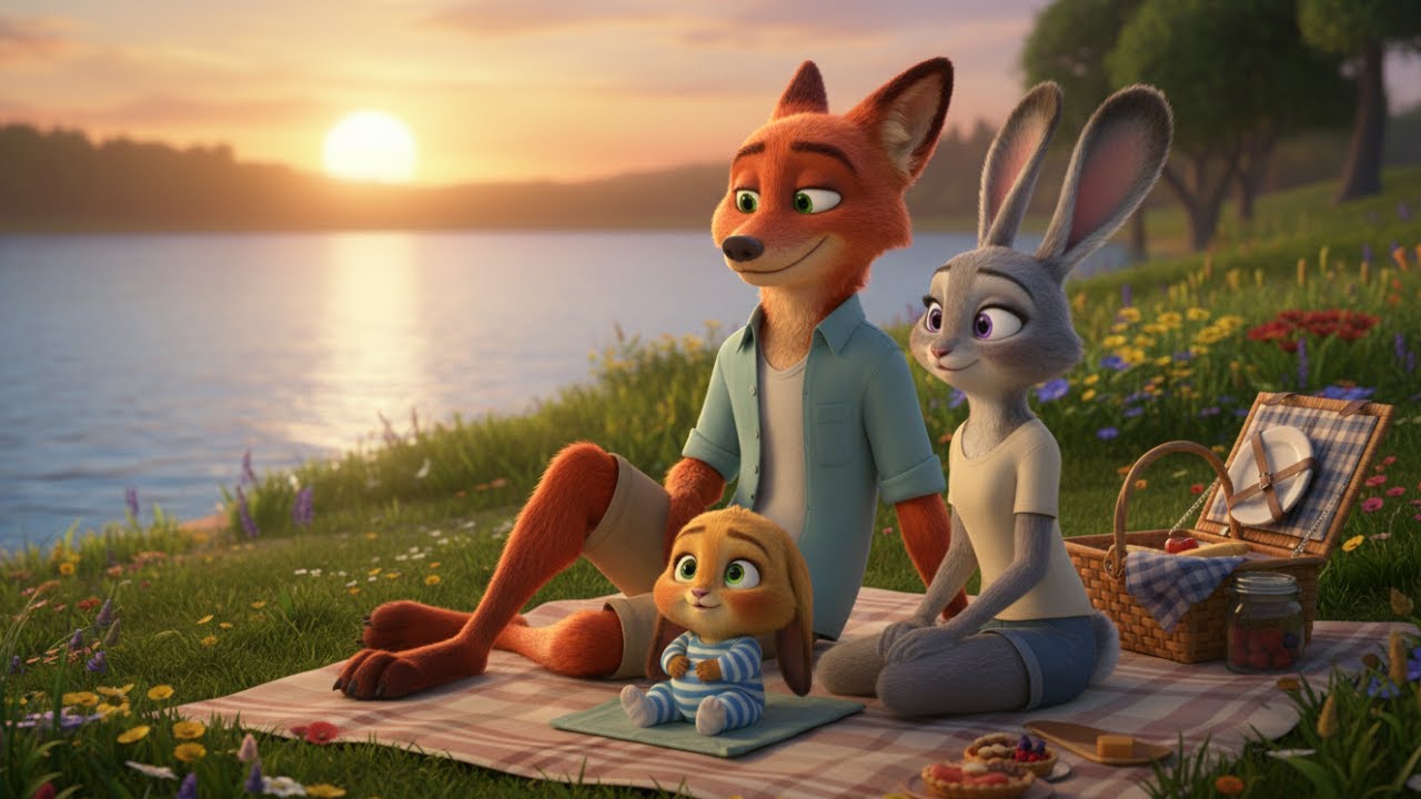 Zootopia 2 | A Peaceful Lakeside Picnic with Nick, July, and Their Baby  | Nick, July & Their Baby