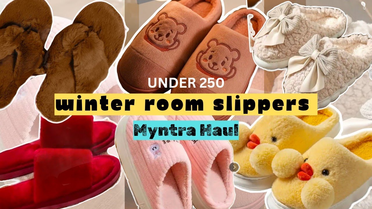 Myntra Winter Must Have Haul✨ Winter Room Slippers Haul | #slippers #winterslippers #winterfinds 