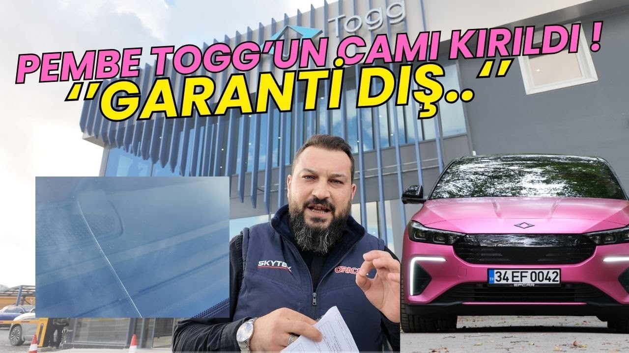PEMBE TOGG'UN CAMI KIRILDI ! GARANTİ DIŞ.. !