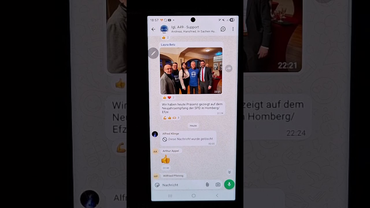 WhatsApp: Reagieren u. Antworten in WhatsApp-Gruppen